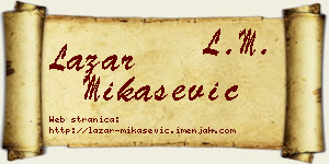 Lazar Mikašević vizit kartica